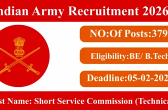 Indian Army Recruitment 2026 – Apply Online/Offline for 379 Short Service Commission (Technical) Posts