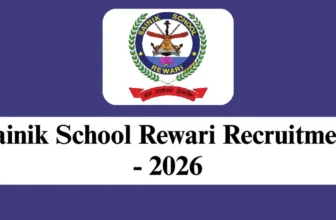 Sainik School Rewari Recruitment 2026