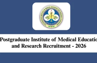PGIMER Recruitment 2026 – Apply for 3 Senior Resident Posts