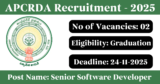APCRDA Recruitment 2025 – Apply Online for 2 Consultant Posts