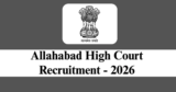 Allahabad High Court Recruitment 2026