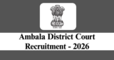 Ambala District Court Recruitment 2026