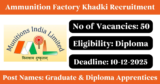 Ammunition Factory Khadki Recruitment 2025