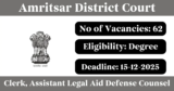 Amritsar District Court Recruitment 2025