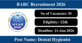 BARC Recruitment 2026 – Walk-in Interview for 01 Dental Hygienist Post