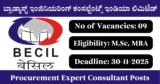 BECIL Recruitment 2025 – Apply Offline for 9 Consultant Posts
