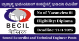 BECIL Recruitment 2025 – Apply Offline for 1 Sound Recordist and Technical Engineer Post