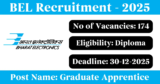 BEL Recruitment 2025 – Apply Online for 174 Apprentice Posts