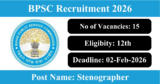 BPSC Recruitment 2026 – Apply Online for 15 Stenographer Posts