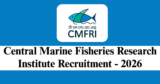 CMFRI Recruitment 2026 – Walk-in Interview for 6 Skilled Staff Posts