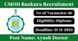 CMOH Bankura Recruitment 2025 – Apply Online for 46 Ayush Doctor, Yoga Instructor Posts