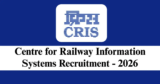 CRIS Recruitment 2026 – Apply Offline for 1 Project Assistant/ Project Officer Post