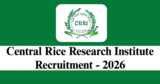 CRRI Recruitment 2026 – Walk-in Interview for 1 Field Assistant Post