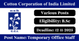 Cotton Corporation of India Limited Recruitment 2025