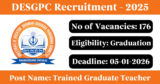 DESGPC Recruitment 2026 – Apply Online for 176 TGT, PGT Posts