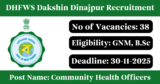 DHFWS Dakshin Dinajpur Recruitment 2025