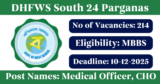 DHFWS South 24 Parganas Recruitment 2025