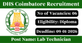 DHS Coimbatore Recruitment 2026 – Apply Offline for 6 Counsellor Posts