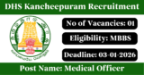 DHS Kancheepuram Recruitment 2026 – Apply Offline for 1 Medical Officer Post