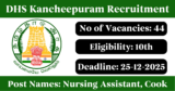 DHS Kancheepuram Recruitment 2025 – Apply Offline for 44 Nursing Assistant, Cook Posts