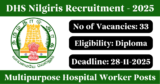DHS Nilgiris Recruitment 2025 – Apply Offline for 33 Multipurpose Hospital Worker Posts