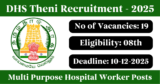 DHS Theni Recruitment 2025 – Apply Offline for 19 Multi Purpose Hospital Worker Posts