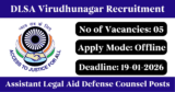 DLSA Virudhunagar Recruitment 2026 – Apply Offline for 5 Assistant Legal Aid Defense Counsel Posts