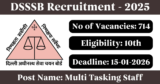 DSSSB Recruitment 2026 – Apply Online for 714 Multi Tasking Staff (MTS) Posts