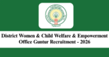 DWCWEO Guntur Recruitment 2026 – Apply Offline for Various Para Legal Personnel / Lawyer and Accountant Posts