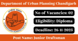 Department of Urban Planning Chandigarh Recruitment 2025