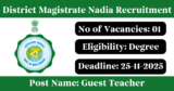 District Magistrate Nadia Recruitment 2025