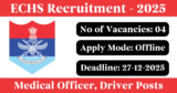 ECHS Recruitment 2025 – Apply Offline for 4 Medical Officer, Driver Posts