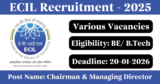 ECIL Recruitment 2026 – Apply Offline for Various Chairman and Managing Director Posts