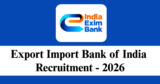 Exim Bank Recruitment 2026 – Apply for 4 Officer Posts