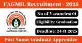 FAGMIL Recruitment 2025 – Walk-in Interview for 1 Graduate Apprentice Post