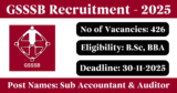 GSSSB Recruitment 2025 – Apply Online for 426 Sub Accountant & Auditor Posts