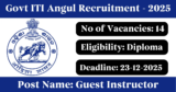 Govt ITI Angul Recruitment 2025