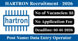 HARTRON Recruitment 2026 – Apply Online for 35 Data Entry Operator Posts