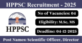 HPPSC Recruitment 2025 – Apply Online for 4 Scientific Officer, Assistant Director Posts