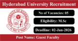 Hyderabad University Recruitment 2026 – Apply for 05 Guest Faculty Posts