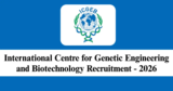 ICGEB Recruitment 2026 – Apply Online for Various Project Research Scientist-I Posts