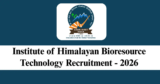 IHBT Recruitment 2026 – Walk-in Interview for 2 Senior-PAT Posts