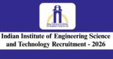 IIEST Recruitment 2026 – Apply Online for 1 Junior Research Fellow Post