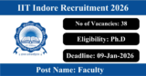 IIT Indore Recruitment 2026 – Apply Online for 38 Faculty Posts