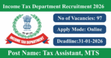 Income Tax Department Recruitment 2026