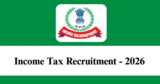 Income Tax Department Recruitment 2026