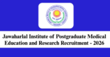 JIPMER Recruitment 2026 – Apply for 2 Project Technical Support-III Posts