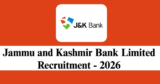 J&K Bank Recruitment 2026 – Apply Online for 1 Zonal Security Officer Post