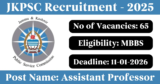 JKPSC Recruitment 2026 – Apply Online for 65 Assistant Professor Posts
