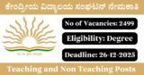 KVS Recruitment 2025 – Apply Online for 2499 Teaching and Non Teaching Posts